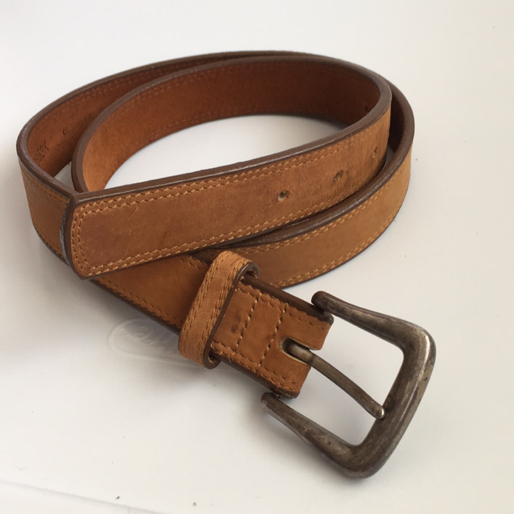 Genuine Thick Leather Camel Belt